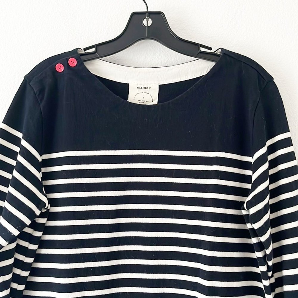 Anthropologie AlliHop Stripes Dress Large - Picture 2 of 11